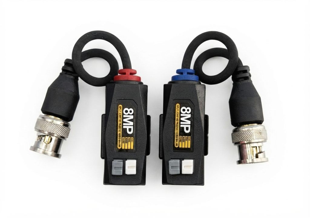 מתאם וידאו פסיבי חד-ערוצי (8MP Single Channel Split Joint HD Video Balun)
